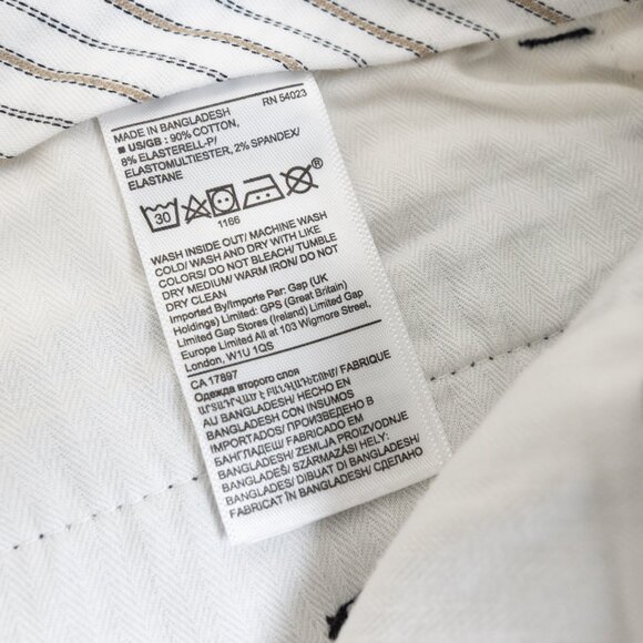 Banana Republic Mason Chino 32x32 Athletic Tapered Rapid Movement Pant Navy Blue - Picture 11 of 13